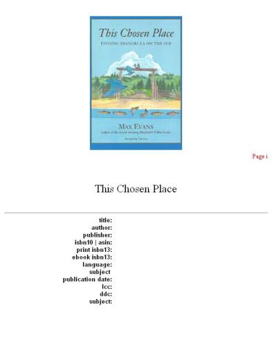 This chosen place: finding Shangri-La on the 4UR