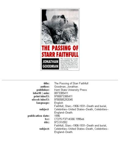 The passing of Starr Faithfull