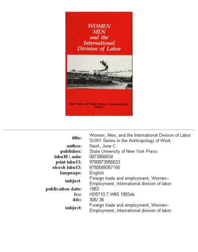 Women, men, and the international division of labor