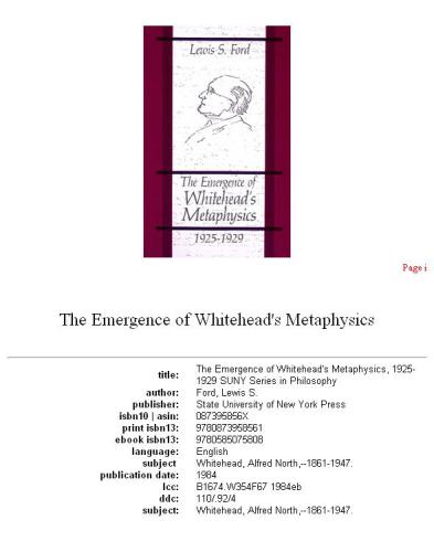 The emergence of Whitehead's metaphysics, 1925-1929