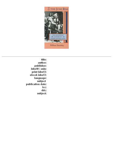 The June rise: the apocryphal letters of Joseph Antoine Janis