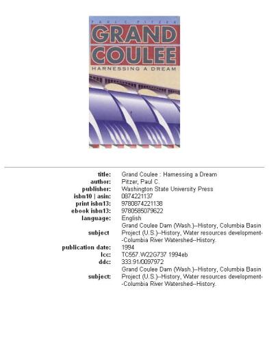 Grand Coulee: harnessing a dream