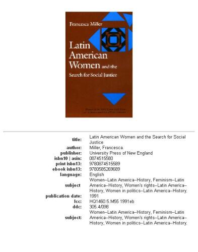 Latin American women and the search for social justice