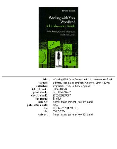 Working with your woodland: a landowner's guide