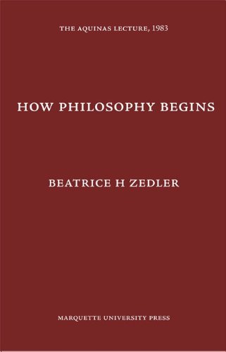 How philosophy begins