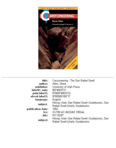 Canyoneering: the San Rafael Swell