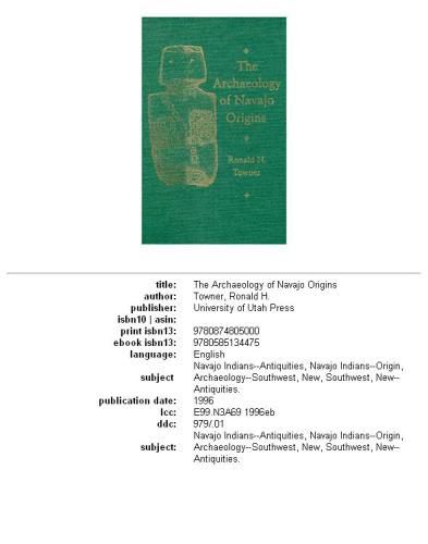 The archaeology of Navajo origins