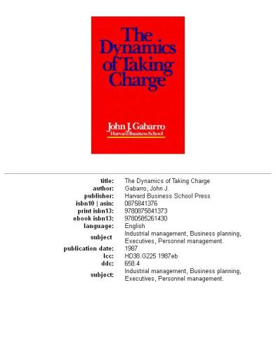 The dynamics of taking charge