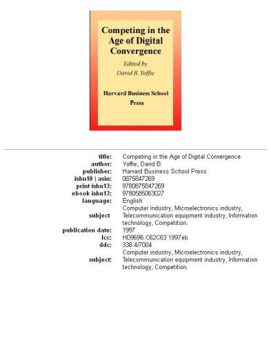 Competing in the age of digital convergence