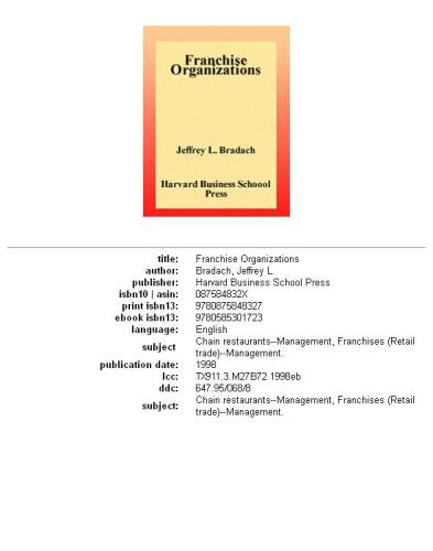 Franchise organizations