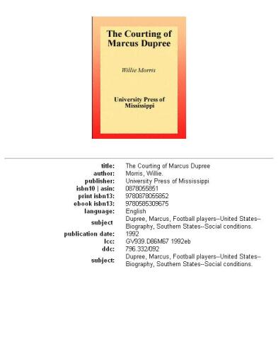 The courting of Marcus Dupree