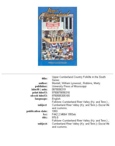 Upper Cumberland country