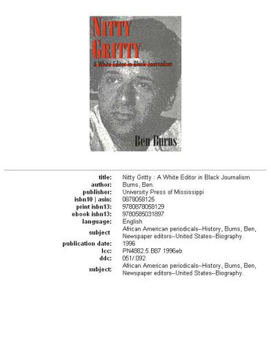 Nitty gritty: a white editor in black journalism