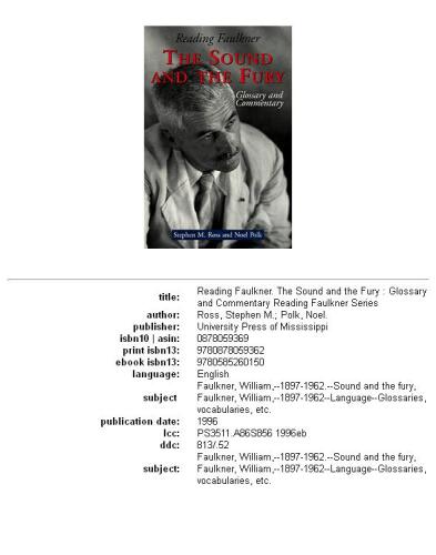 Reading Faulkner: The sound and the fury
