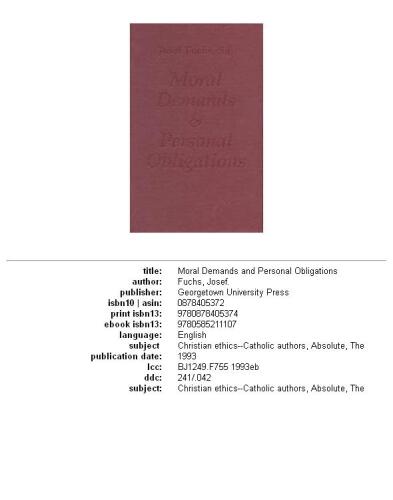 Moral demands and personal obligations