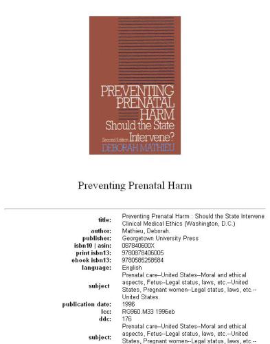 Preventing prenatal harm: should the state intervene