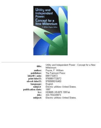 Utility and independent power: concept for a new millennium