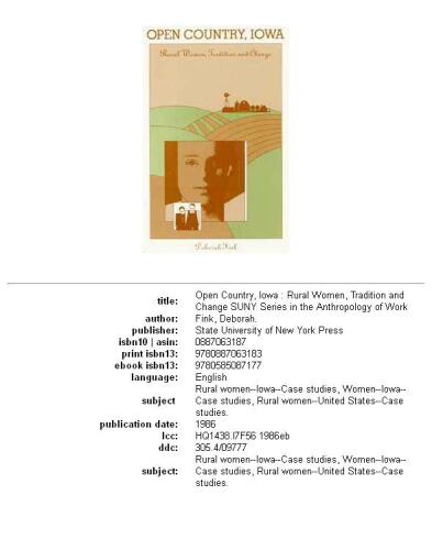 Open country, Iowa: rural women, tradition and change