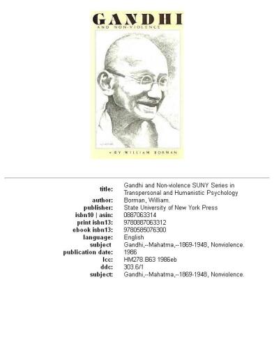 Gandhi and non-violence