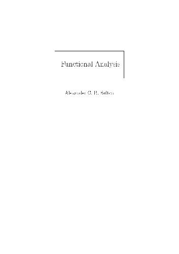 Functional analysis