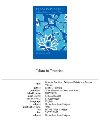 Islam in practice: religious beliefs in a Persian village