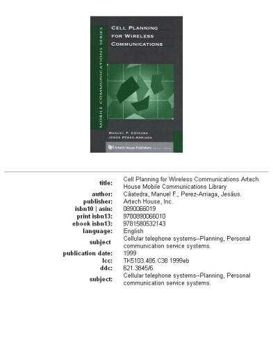 Cell planning for wireless communications