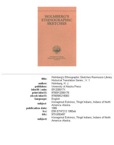 Holmberg's ethnographic sketches