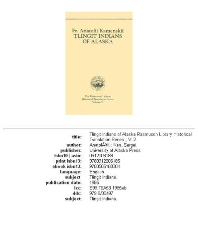 Tlingit Indians of Alaska