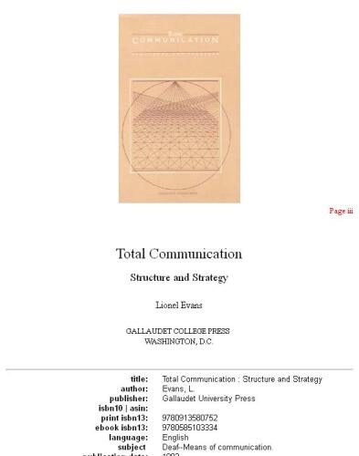 Total communication: structure and strategy