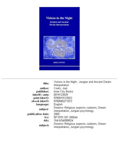 Visions in the night: Jungian and ancient dream interpretation