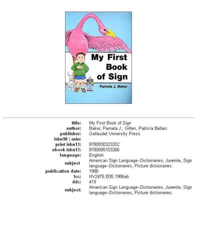 My First Book of Sign