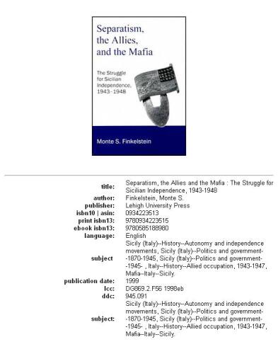 Separatism, the allies and the mafia: the struggle for Sicilian independence, 1943-1948