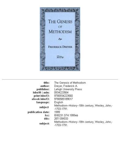 The genesis of Methodism