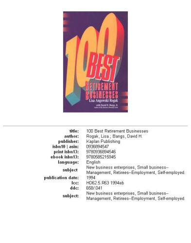 100 best retirement businesses