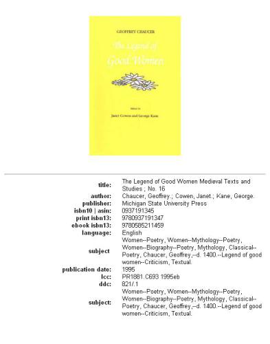 The legend of good women