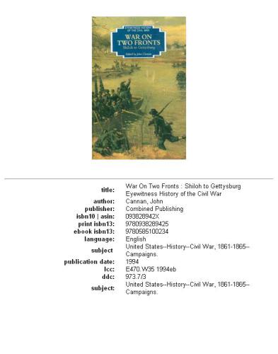 War on two fronts: Shiloh to Gettysburg