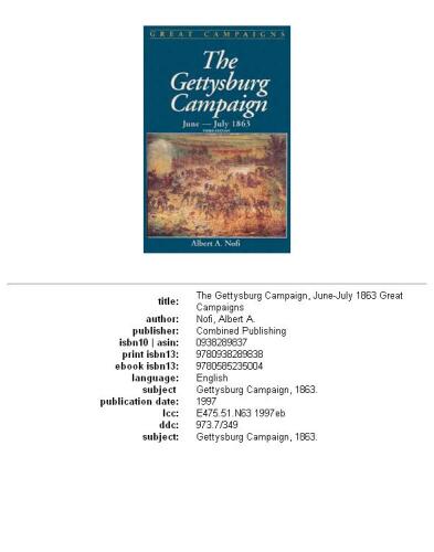 The Gettysburg campaign, June-July 1863