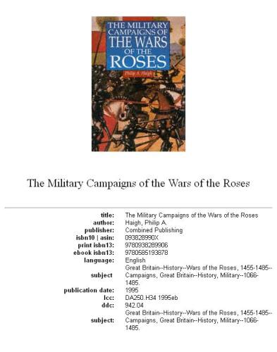 The Military Campaigns of the Wars of the Roses