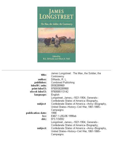 James Longstreet: the man, the soldier, the controversy