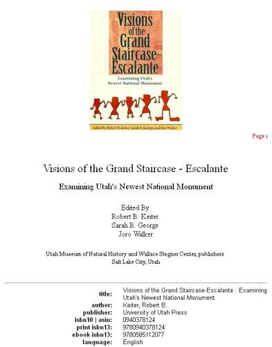 Visions of the Grand Staircase-Escalante: examining Utah's newest national monument