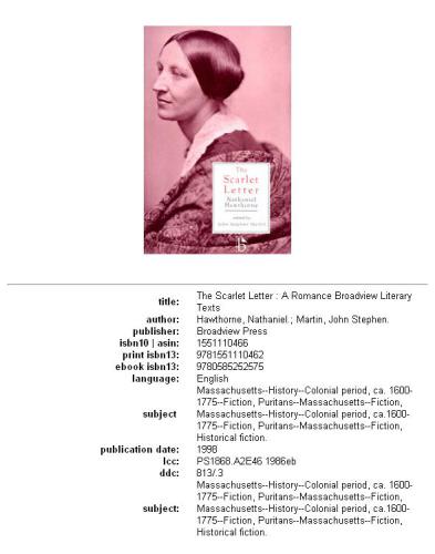 The scarlet letter: a romance