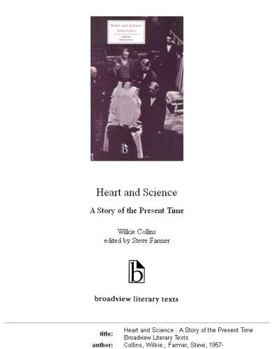 Heart and science: a story of the present time