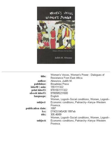 Women's voices, women's power: dialogues of resistance from East Africa