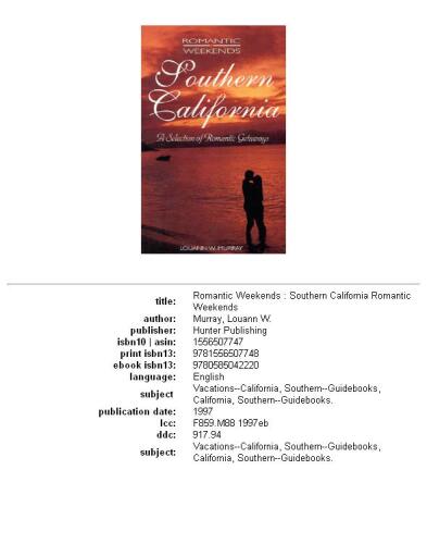 Romantic Weekends Southern California