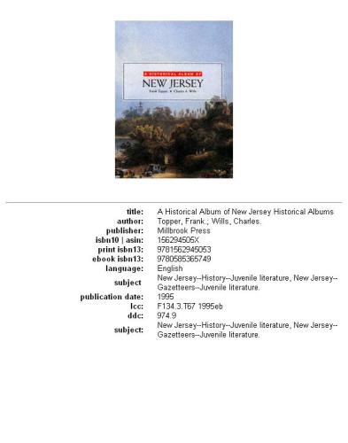 A historical album of New Jersey