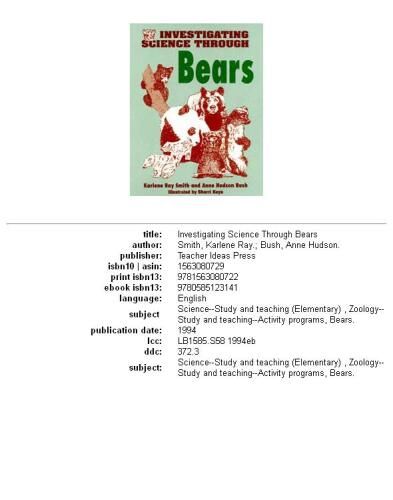 Investigating science through bears