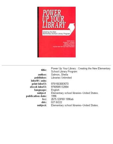 Power up your library: creating the new elementary school library program