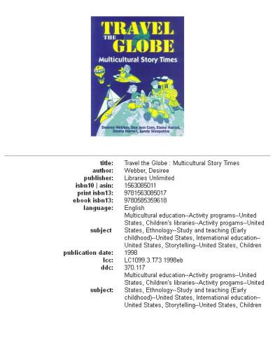 Travel the globe: multicultural story times
