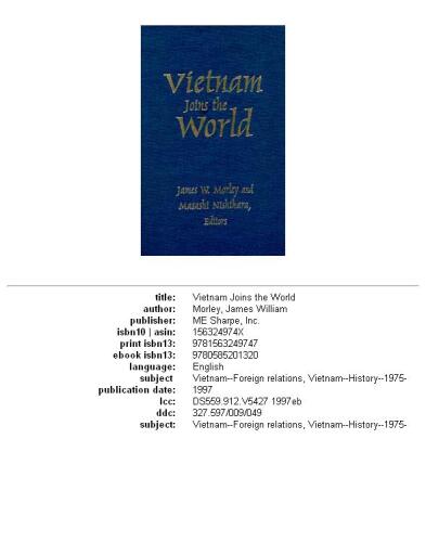 Vietnam joins the world