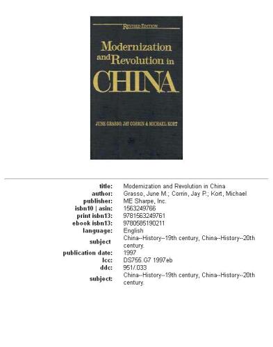 Modernization and Revolution in China